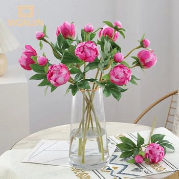 Υψηλής ποιότητας Simulation 2 Heads Bud Core Peony Silk Home Σαλόνι Τραπεζαρία Διακόσμηση γάμου Ψεύτικο τεχνητό λουλούδι