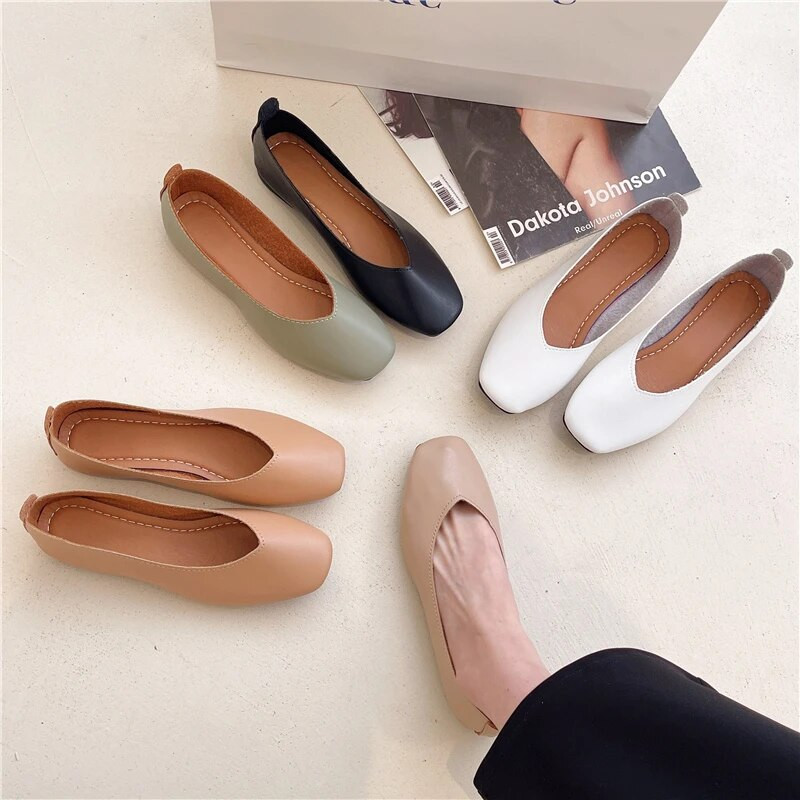 Naiste Lamedad, kandilise varbaga paadikingad Täisvärvilised libisemiskindlad jalanõud, mustad püksid, valged pulmad, kokkuvõtlik ühekinga vedru 9802N