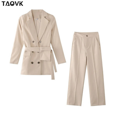 TAOVK naiste ülikonnad naistele pükskostüümid kontorinaise pidulik ärikomplekt vormiriietus bleiserid Camis topsid ja püksid, 3-osaline komplekt