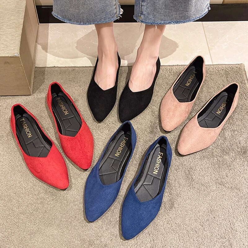 Ženske ravne cipele 2022 Nove jesenske ležerne cipele Ženske ravne cipele velike veličine Ženske ležerne ženske cipele sa špicom