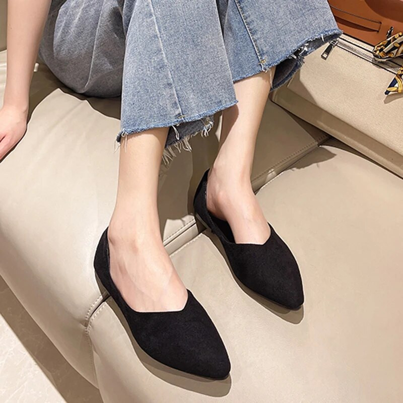 Ženske ravne cipele 2022 Nove jesenske ležerne cipele Ženske ravne cipele velike veličine Ženske ležerne ženske cipele sa špicom