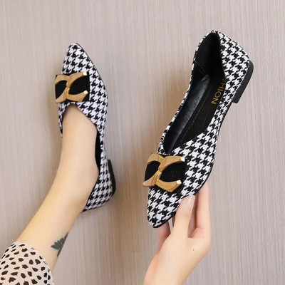 Ženske simpatične modne proljetne ravne cipele s kariranim uzorkom 2023. Ženske modne slatke ljetne ravne natikače za žene