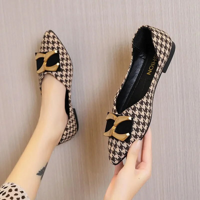 Ženske simpatične modne proljetne ravne cipele s kariranim uzorkom 2023. Ženske modne slatke ljetne ravne natikače za žene