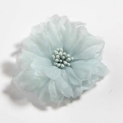 10PCS 5CM 2" Ljepota šifon Umjetno cvijeće za kosu Blossom sa šibicama za buket svadbene zabave Kućni DIY ukrasi