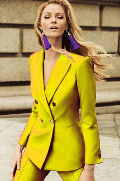 Fuchsia ženski komplet Ženska odijela s hlačama Jakna+hlače Ženska poslovna odijela Blazer Formalna uredska uniforma Stil ženske hlače Odijelo s hlačama