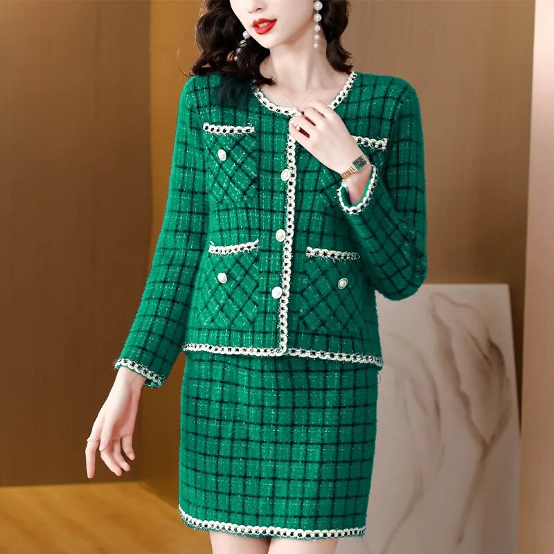 Tesco modno žensko odijelo 2-dijelni blejzer set odijela za uredske dame Svečane svatove Elegantno odijelo za sako mujer