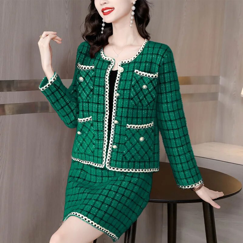 Tesco modno žensko odijelo 2-dijelni blejzer set odijela za uredske dame Svečane svatove Elegantno odijelo za sako mujer