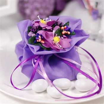 12~144 τμχ Mini Stamen Flower Τεχνητά λουλούδια Craft Fake Flowers for Wedding Bouquet Party Artificial Roses Artificia Flower