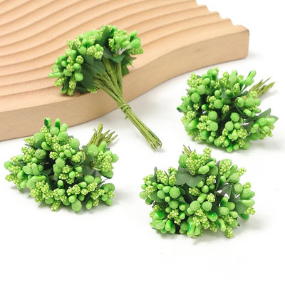 12~144 komada Mini prašnikov cvijet Umjetno cvijeće Izrada lažnog cvijeća za vjenčani buket Umjetne ruže Artificia Flower