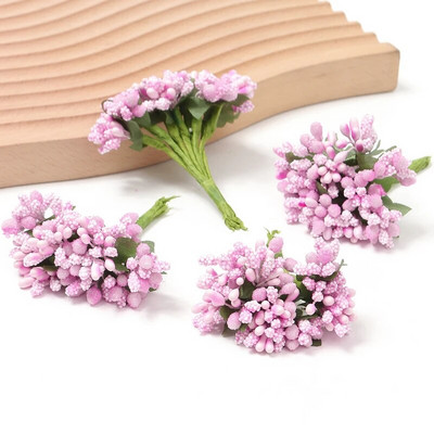 12~144 komada Mini prašnikov cvijet Umjetno cvijeće Izrada lažnog cvijeća za vjenčani buket Umjetne ruže Artificia Flower