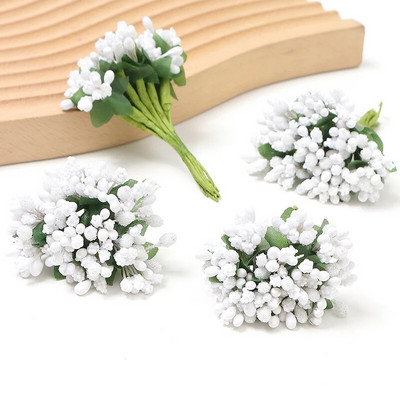 12~144 komada Mini prašnikov cvijet Umjetno cvijeće Izrada lažnog cvijeća za vjenčani buket Umjetne ruže Artificia Flower