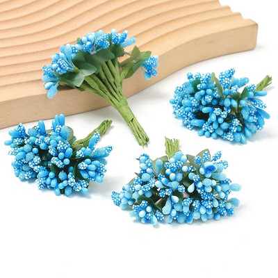 12~144 komada Mini prašnikov cvijet Umjetno cvijeće Izrada lažnog cvijeća za vjenčani buket Umjetne ruže Artificia Flower