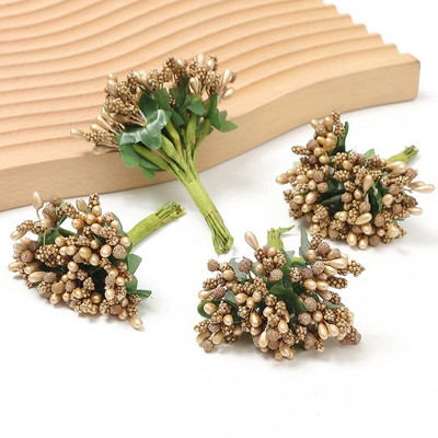 12~144 komada Mini prašnikov cvijet Umjetno cvijeće Izrada lažnog cvijeća za vjenčani buket Umjetne ruže Artificia Flower