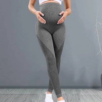 Клинове за бременни Тесни дрехи за бременни с висока талия Трикотажни клинове за поддържане на корема за бременни жени Оформящи панталони