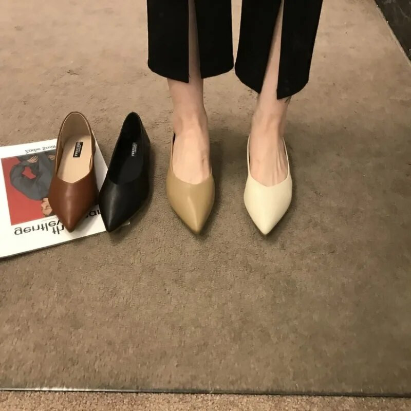 Luksuzne cipele na špic s mašnom za žene Zapatos De Mujer balerinke Sklopive cipele na vrh Ženske cipele Ženske cipele Mokasine