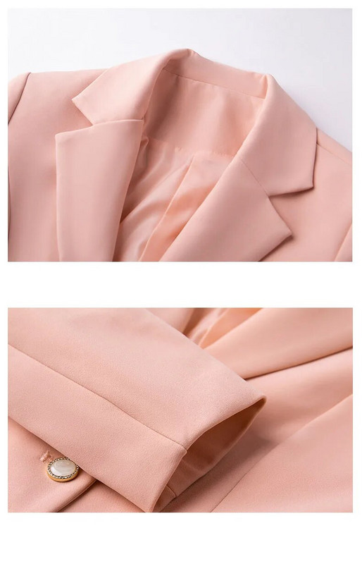 Tesco bleiser naiste ülikond lühike jope pükste ülikond kontoris daamile Moodne kõrge vöökohaga pükste komplekt magusaks tutvumiseks conjunto feminino