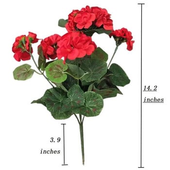 35cm Τεχνητό Γεράνι Κόκκινο Ροζ Λουλούδια Φυτό Τεχνητά Φυτά Τεχνητό Λουλούδι για Χριστουγεννιάτικο Σπίτι στον Κήπο Γάμου