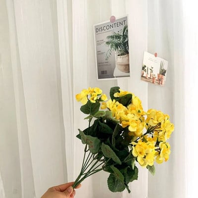 35 cm Mesterséges muskátli piros rózsaszín virágok növény mesterséges növények művirág esküvői kertbe otthoni karácsonyi dekoráció