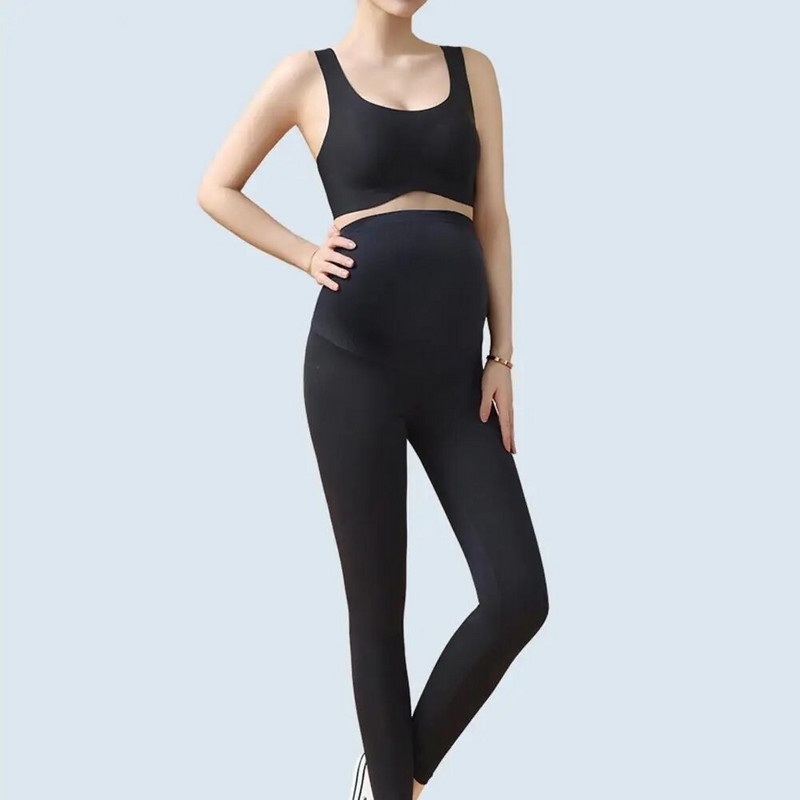 Potpuno pokrivajuće tajice za trudnice Tajice za vježbanje za trudnice Elegantne tajice visokog struka Uske hlače za trudnice