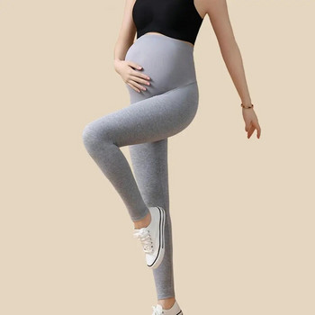 Strechy κολάν εγκυμοσύνης Κομψό κολάν ψηλόμεσο στενό παντελόνι για έγκυες γυναίκες με υποστήριξη κοιλιάς Άνετα πλεκτό