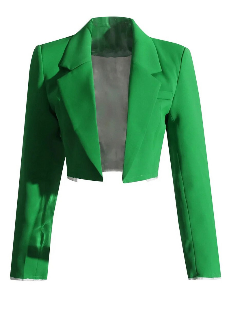 Tesco francia stílusú női többszintes öltöny rövid blézer szettek Egyenes szárú nadrágok élénk öltöny Alkalmi ruhák ünnepi blézer mujer