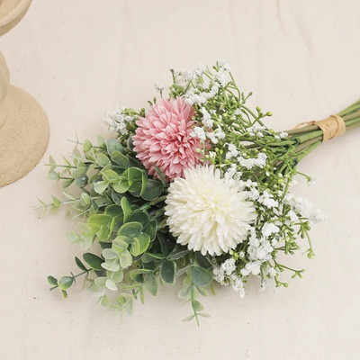 12 tk pulmakunstlilled Kõrge kvaliteediga Babybreath võilillest pruudikimbud Pulma kodu vaas Kaunistus Sünteetiline lill