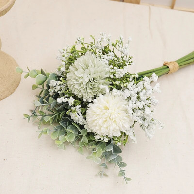 12 tk pulmakunstlilled Kõrge kvaliteediga Babybreath võilillest pruudikimbud Pulma kodu vaas Kaunistus Sünteetiline lill