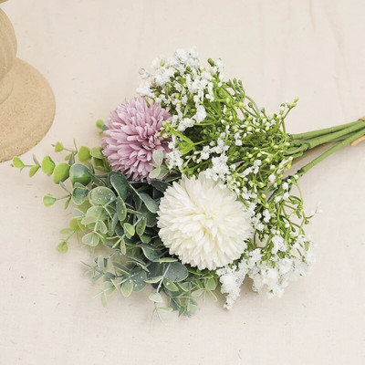 12 tk pulmakunstlilled Kõrge kvaliteediga Babybreath võilillest pruudikimbud Pulma kodu vaas Kaunistus Sünteetiline lill