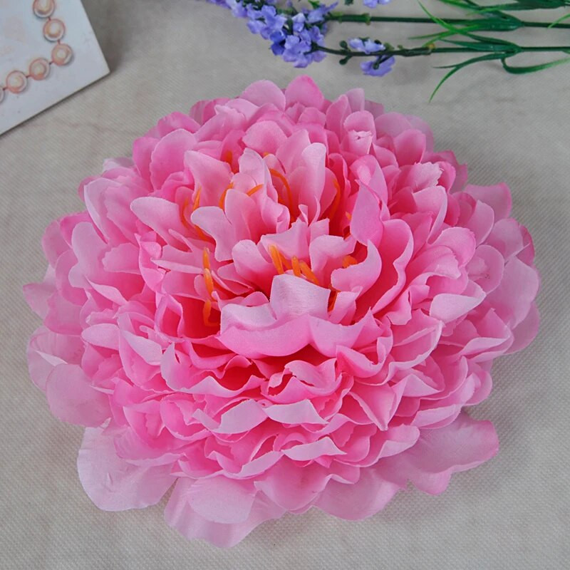 20 cm Umjetne cvjetne glavice božura DIY Višebojna cestovna olova vjenčani buket Hotelska pozadina zidni dekor dodaci flores