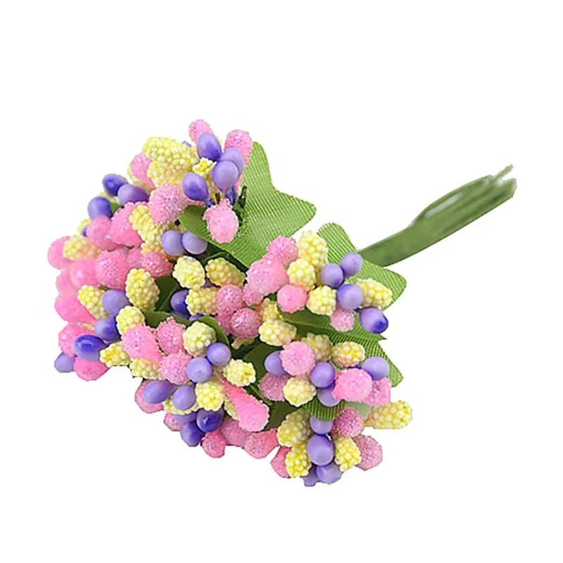 144db/tétel Mesterséges porzó virágok kézművességhez otthoni kiegészítők Scrapbooking barkácsolás koszorú kézműves cukorka díszdoboz díszítés