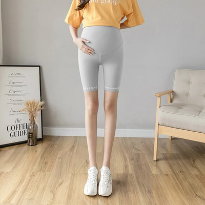 Καλοκαιρινό λεπτό βαμβακερό κοντό κολάν εγκυμοσύνης χωρίς ραφές καυτό σορτς για έγκυες γυναίκες Casual Yoga Εγκυμοσύνη έξω παντελόνι