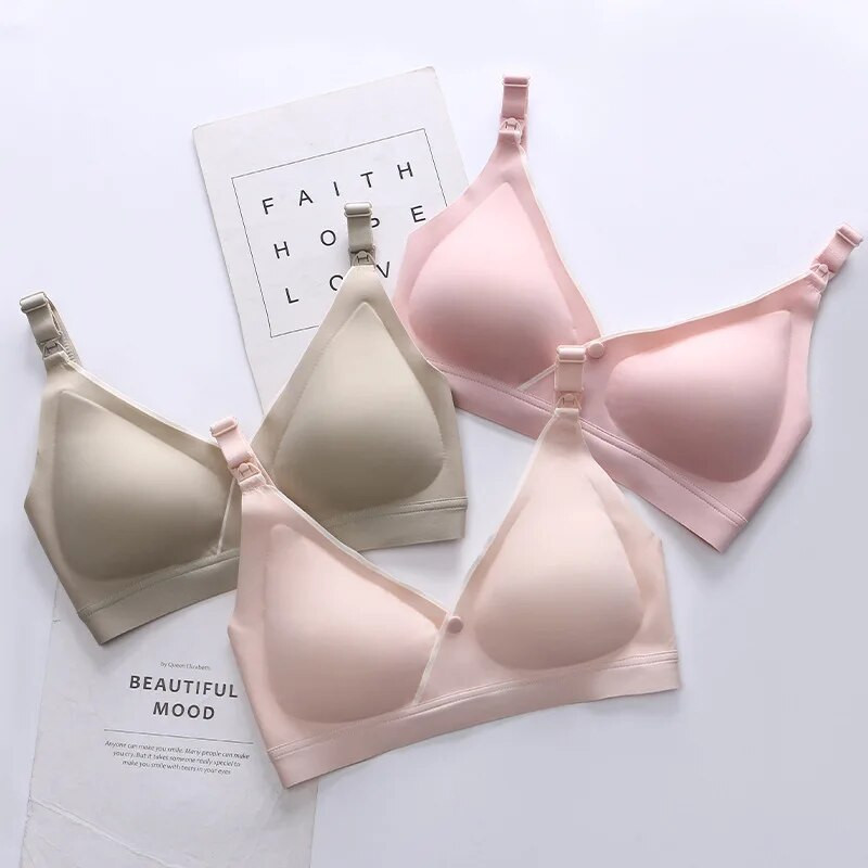 Jednobojni grudnjak za trudnice s prednjim otvorenim kopčom za dojenje s uklonjivim jastučićima, veleprodaja