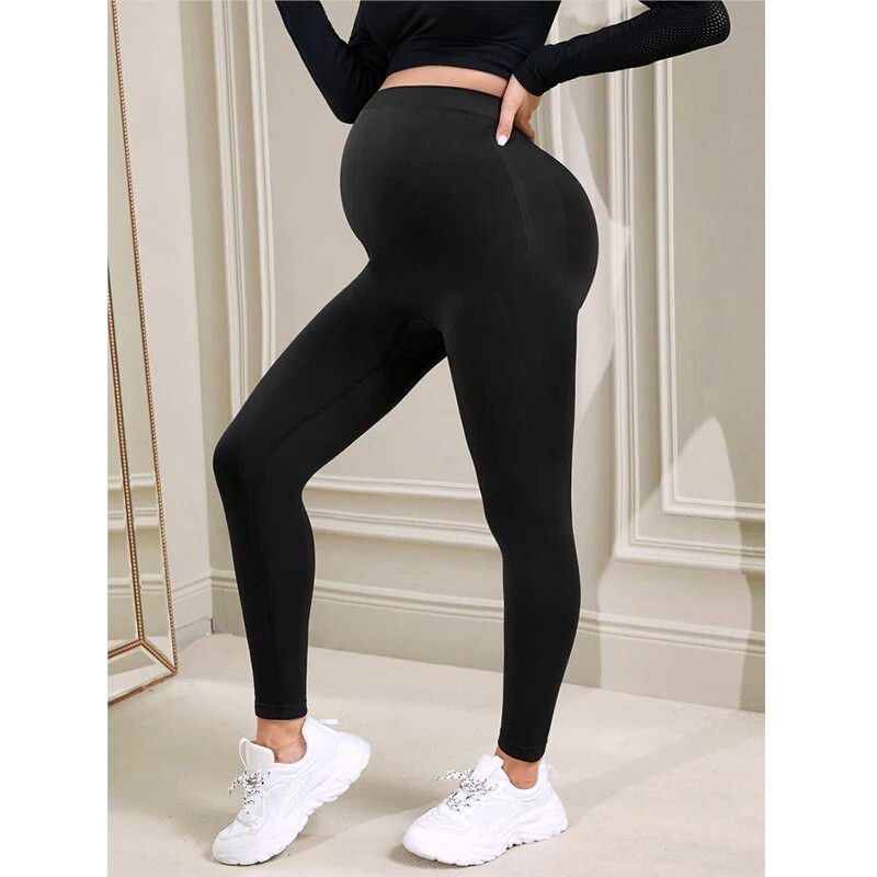 Nėštumo antblauzdžiai Skinny Motinystės rūbai nėščioms moterims Belly Support Megztos Leggins Body Shaper Kelnės