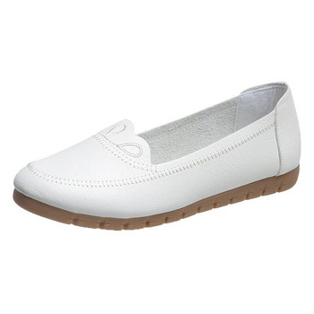 Дамски обувки тип лодка Wave Slip on Flat Shoes Дамски равни обувки Бели удобни бабини обувки черни пролет есен