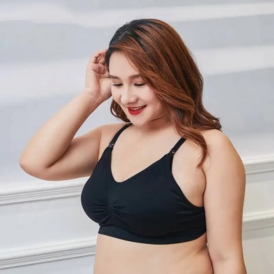 Sutien de maternitate pentru alăptare cu dimensiuni mari, cupă subțire, fără sârmă, sutien pentru alăptare, pentru femei, lactancia XL-3XL