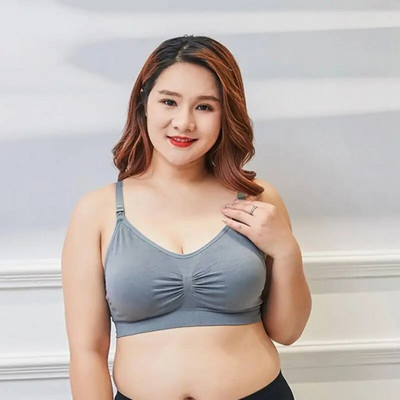 Sutien de maternitate pentru alăptare cu dimensiuni mari, cupă subțire, fără sârmă, sutien pentru alăptare, pentru femei, lactancia XL-3XL
