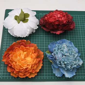 14cm/10τμχ Μεγάλες Παιώνιες Τεχνητές Λευκό Τριαντάφυλλο Μεταξωτό Κεφάλι για Στολισμό Γάμου DIY Στεφάνια Scrapbooking Craft Fake Flowers