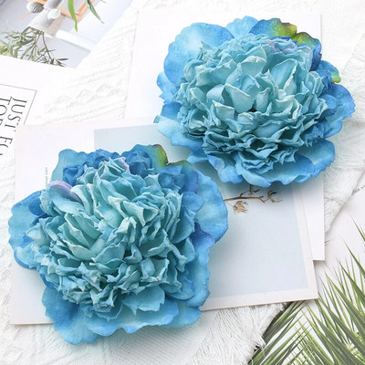 14cm/10kom Veliki božur Umjetna bijela ruža Svilene cvjetne glavice za dekoraciju vjenčanja DIY vijenac Scrapbooking Lažno cvijeće