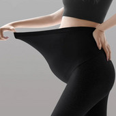 Ljetne trudničke tajice, udobne pamučne rastezljive hlače za trudnice visokog struka i potpore trbuhu