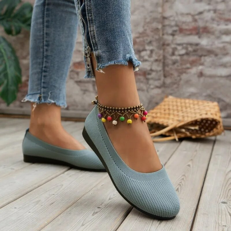 Triibulised Flatfoot Kingad Naiste Loafers Kevad-sügis vabaajajalatsid Espadrilles Sneakersing Squeel Weaare Flat Hv Toe Suurus 43