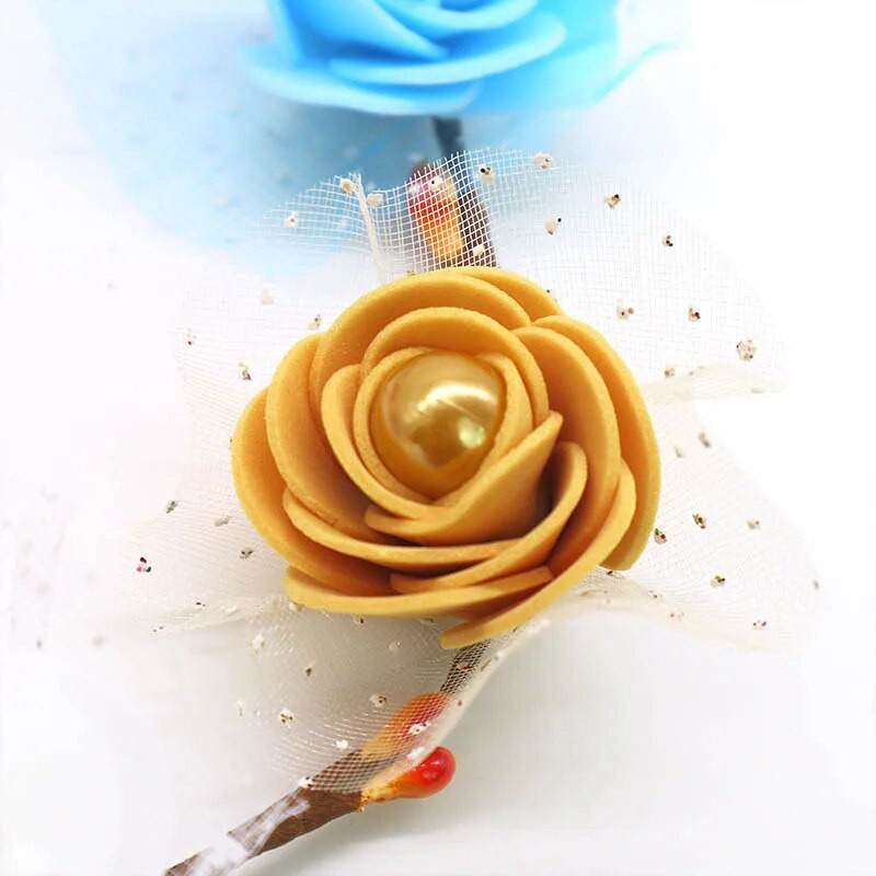 24/72 gab. 3cm mākslīgo putu roze ar pērlēm viltus ziedu pušķis mājas kāzu dzimšanas dienas ballītes dekorēšanai Valentīna dāvanas DIY amatniecība