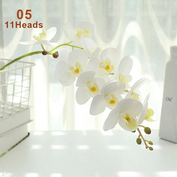 10 стила 3D орхидея пеперуда 7/11 глави Real Touch изкуствен фаленопсис сватба фалшиво цвете Направи си сам стена
