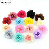 50 kom Mini 4,5 cm umjetna svilena ruža Cvjetna glava DIY Scrapbooking cvijeće Ručno izrađena lopta za poljubac Rukotvorine za vjenčanje Dekorativni