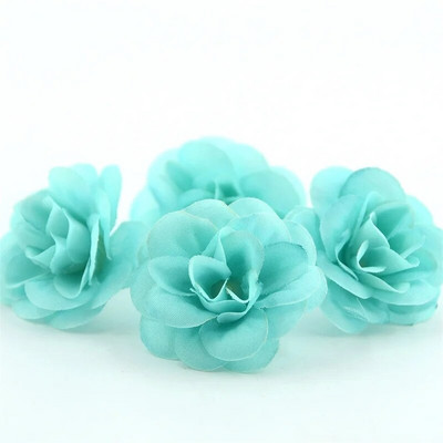 50 kom Mini 4,5 cm umjetna svilena ruža Cvjetna glava DIY Scrapbooking cvijeće Ručno izrađena lopta za poljubac Rukotvorine za vjenčanje Dekorativni