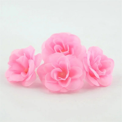50 kom Mini 4,5 cm umjetna svilena ruža Cvjetna glava DIY Scrapbooking cvijeće Ručno izrađena lopta za poljubac Rukotvorine za vjenčanje Dekorativni