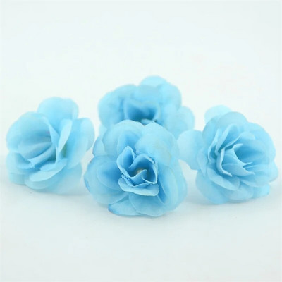 50 kom Mini 4,5 cm umjetna svilena ruža Cvjetna glava DIY Scrapbooking cvijeće Ručno izrađena lopta za poljubac Rukotvorine za vjenčanje Dekorativni