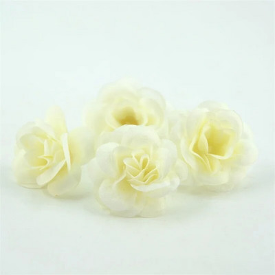 50 kom Mini 4,5 cm umjetna svilena ruža Cvjetna glava DIY Scrapbooking cvijeće Ručno izrađena lopta za poljubac Rukotvorine za vjenčanje Dekorativni