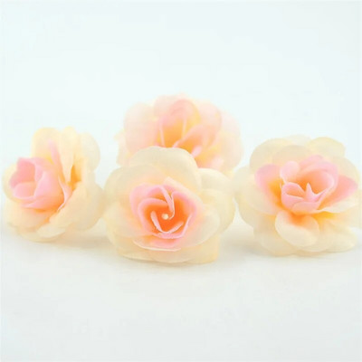 50 kom Mini 4,5 cm umjetna svilena ruža Cvjetna glava DIY Scrapbooking cvijeće Ručno izrađena lopta za poljubac Rukotvorine za vjenčanje Dekorativni