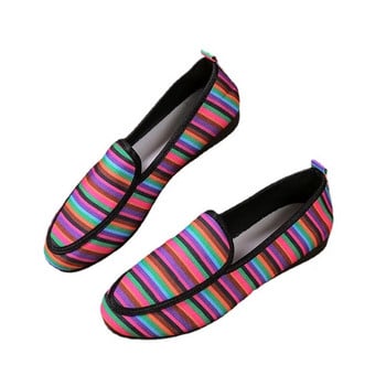 Дамски обувки с приплъзване Есенна мода 2023 Дамски обувки с равни обувки Дишащи ежедневни външни леки спортни обувки за бягане Дамски
