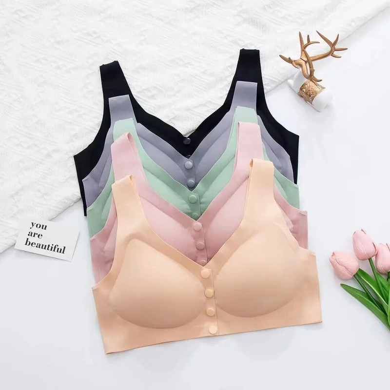 Velika veličina M-4XL Grudnjaci za dojenje Grudnjaci za trudnice i dojilje Donje rublje za trudnice Bešavni grudnjak od ledene svile Dropshipping